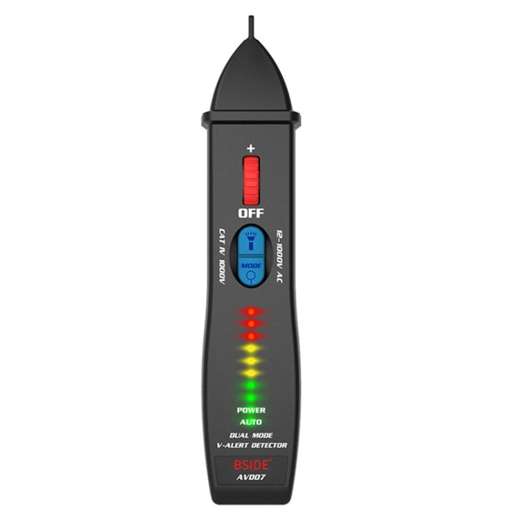 Tester di tensione CA con rilevamento del punto di interruzione senza contatto con penna elettrica intelligente doppia modalità BSIDE AVD07, AVD07 Tester di tensione CA con rilevamento del punto di interruzione senza contatto con penna elettrica intelligente doppia modalità BSIDE AVD07, AVD07